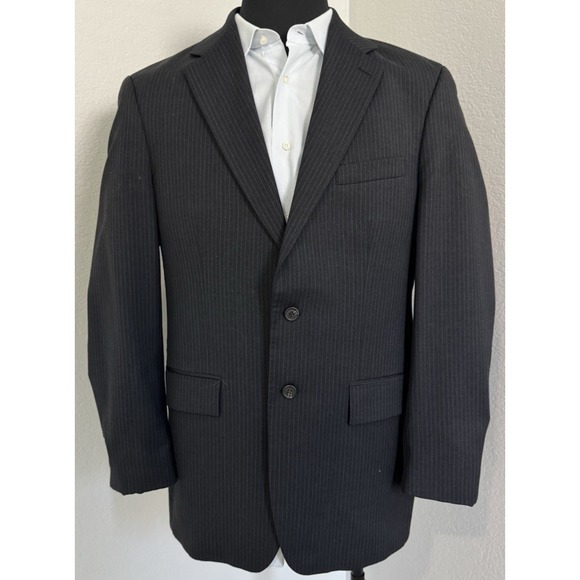 Lauren Ralph Lauren Other - Lauren Ralph Lauren Blazer Mens 42T Wool Cashmere‎ Black Blue Pinstripe